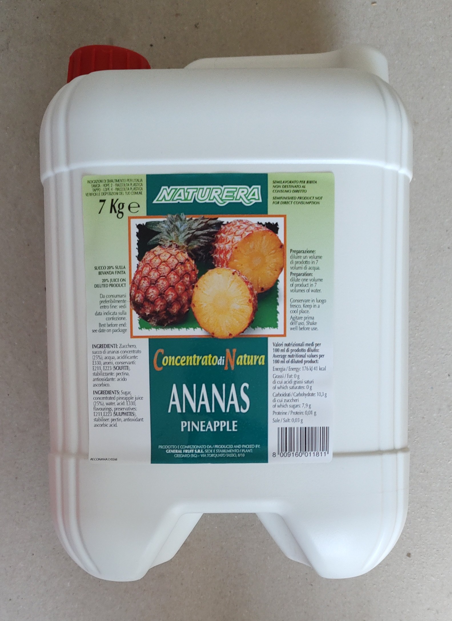 Ovocný koncentrát Ananas 7kg