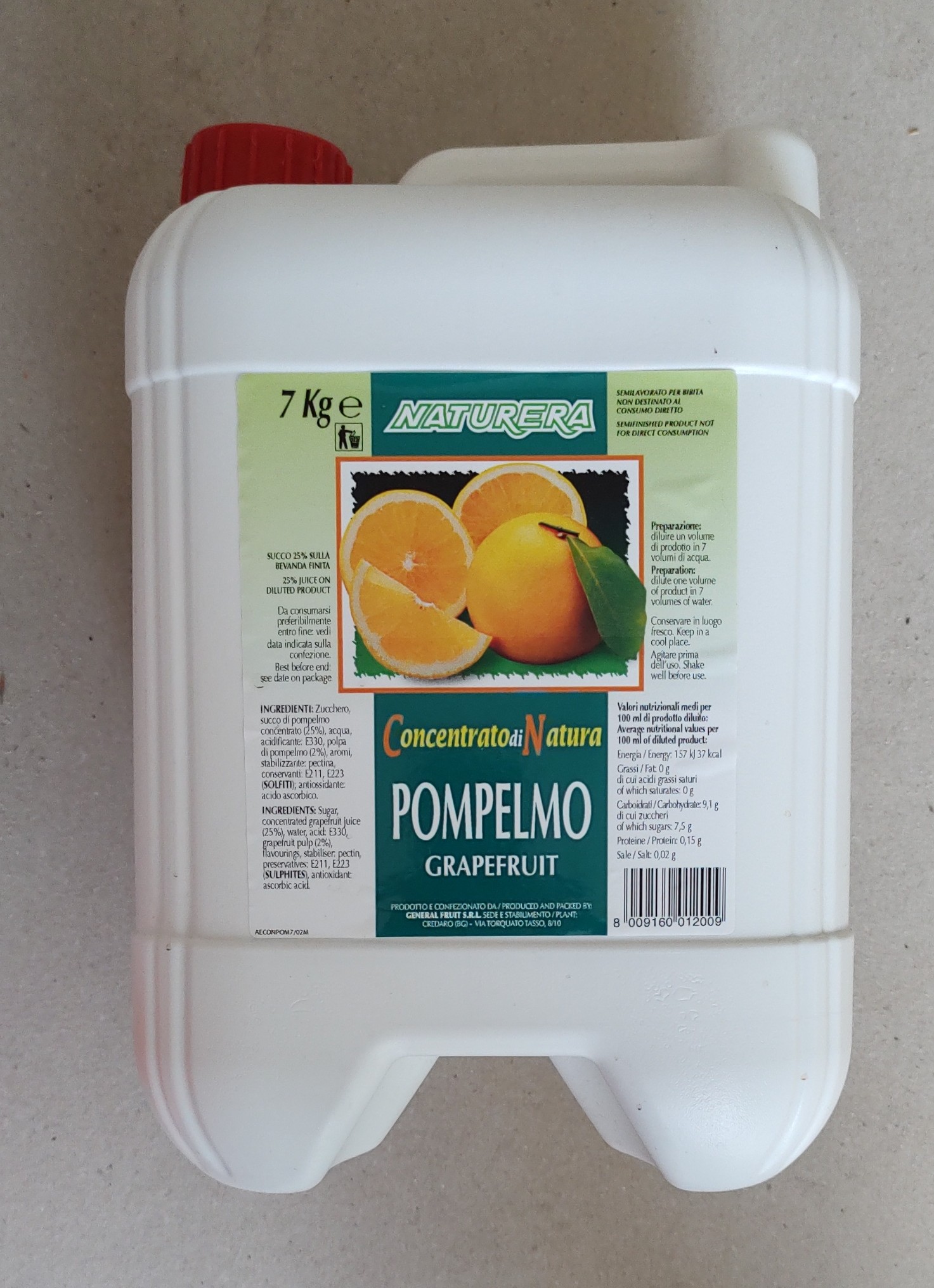 Ovocný koncentrát grep 7kg