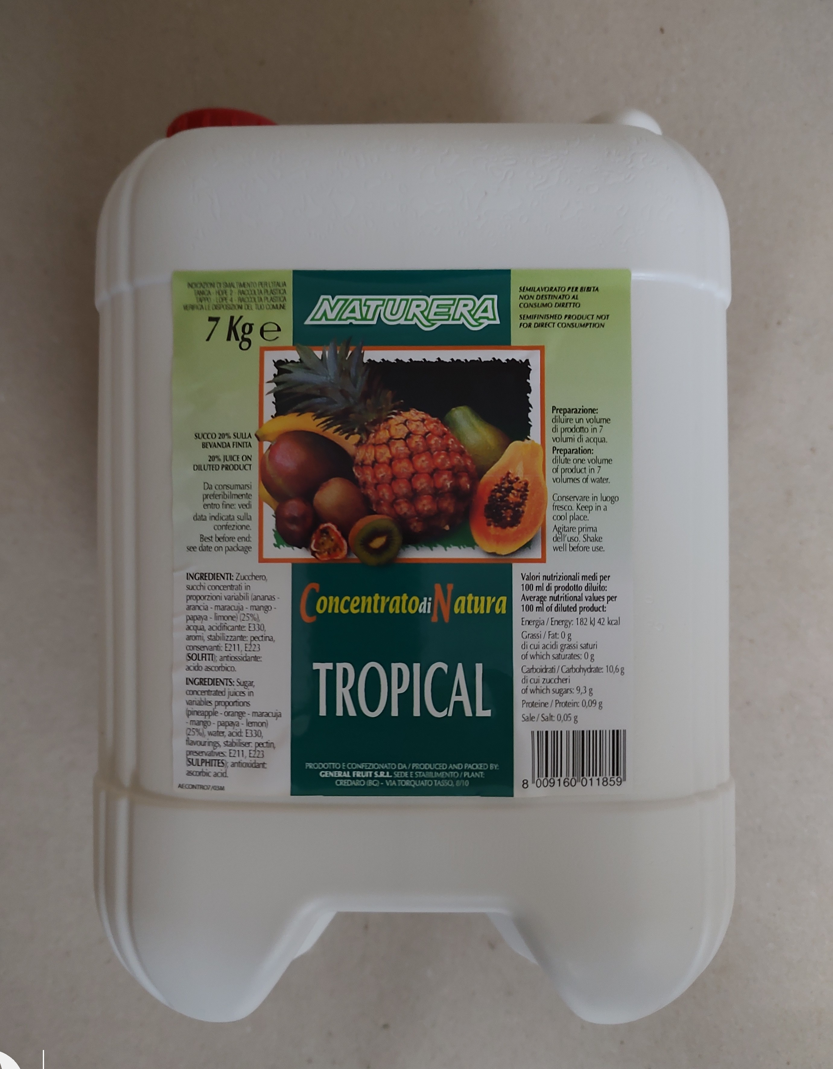 Ovocný koncentrát tropical 7kg
